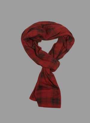 Echarpe Rouge en Coton / Cachemire - MAJESTIC FILATURES