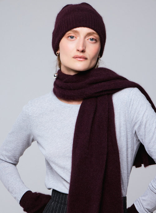 Bonnet Violet en Raccon wool / Polyamide - MAJESTIC FILATURES