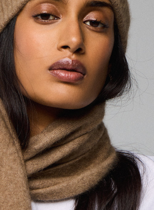 Echarpe Beige en Raccon wool / Polyamide - MAJESTIC FILATURES