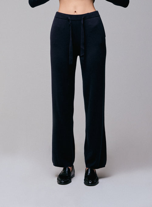 Pantalon Marine en Coton organique / Elasthanne - MAJESTIC FILATURES