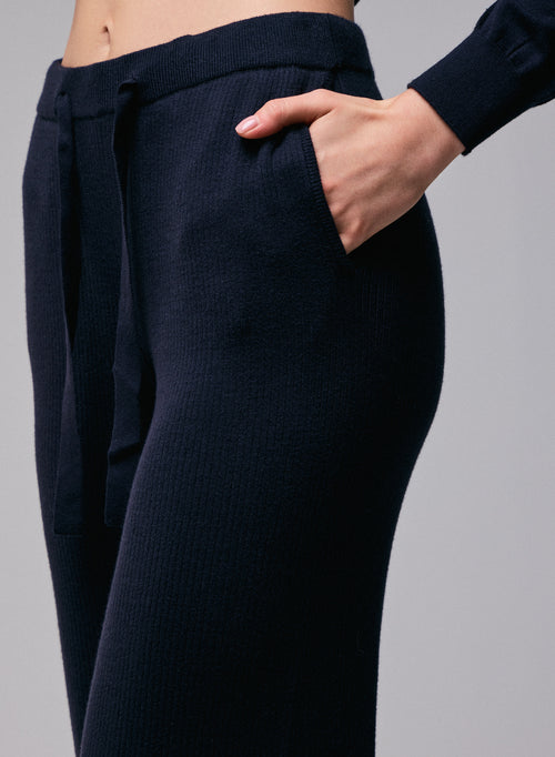 Pantalon Marine en Coton organique / Elasthanne - MAJESTIC FILATURES