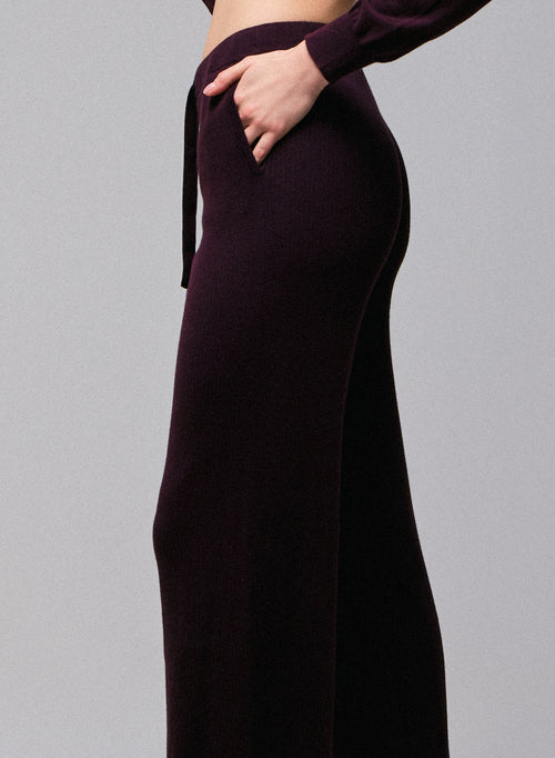Pantalon Violet en Coton organique / Elasthanne - MAJESTIC FILATURES