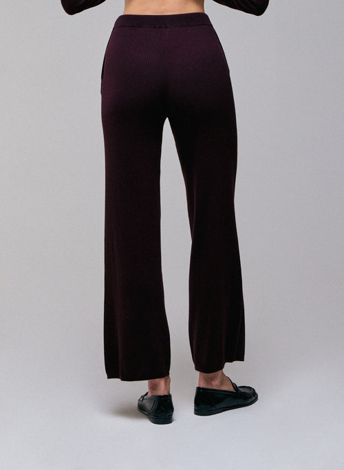 Pantalon Violet en Coton organique / Elasthanne - MAJESTIC FILATURES
