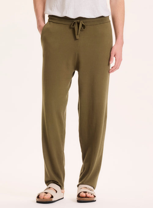 Pantalon Vert en Coton organique / Elasthanne - MAJESTIC FILATURES
