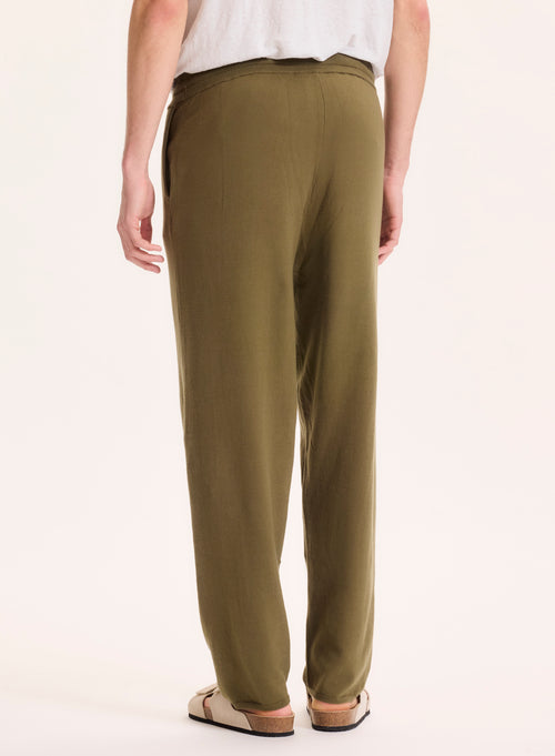 Pantalon Vert en Coton organique / Elasthanne - MAJESTIC FILATURES