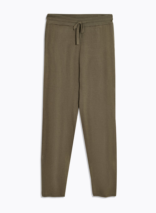 Pantalon Vert en Coton organique / Elasthanne - MAJESTIC FILATURES