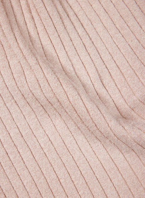 Puderpullover Polokragen Lange Ärmel aus Bio-Baumwolle / Viskose / Elasthan / Faser©© - MAJESTIC FILATURES