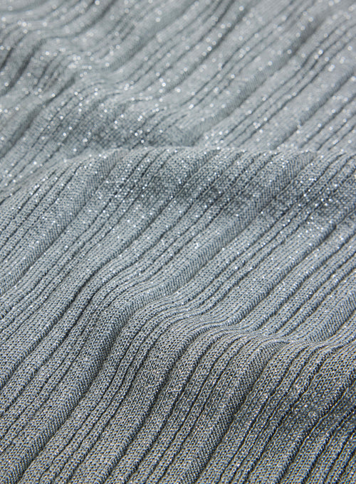 Pull Gris Col Rond Manches Coudes - MAJESTIC FILATURES