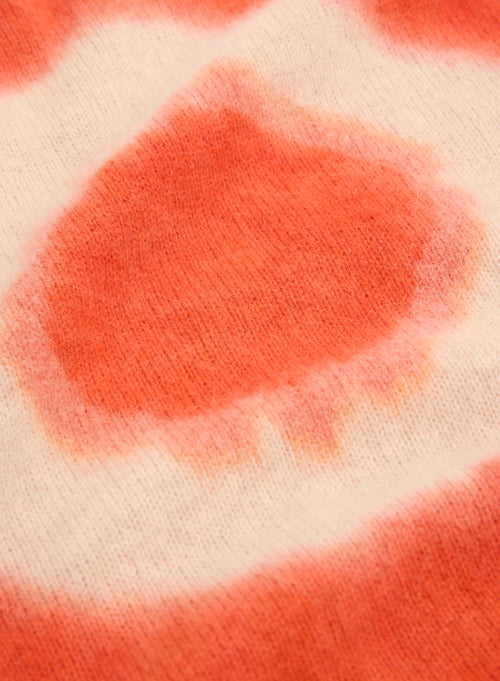 T-shirt orange Col V Manches Courtes en Raccoon / Polyamide - MAJESTIC FILATURES
