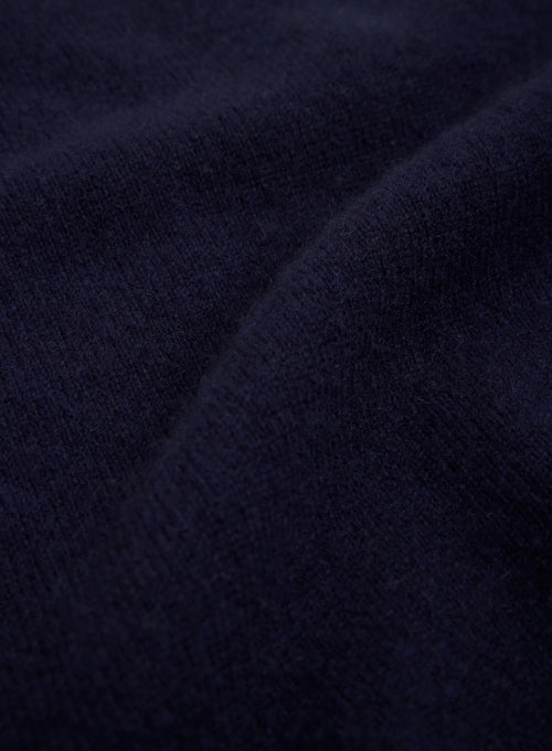 Pull Marine Col Rond Manches Longues en Cachemire - MAJESTIC FILATURES