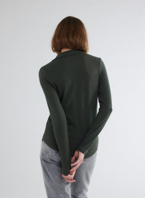 Shirt Grün Langarm - MAJESTIC FILATURES