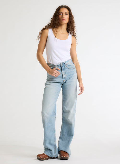 Abby Tanktop mit Stickerei aus Viskose / Elastan - MAJESTIC FILATURES