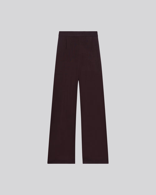 Aubergine Viskose / Elasthan Hose - MAJESTIC FILATURES