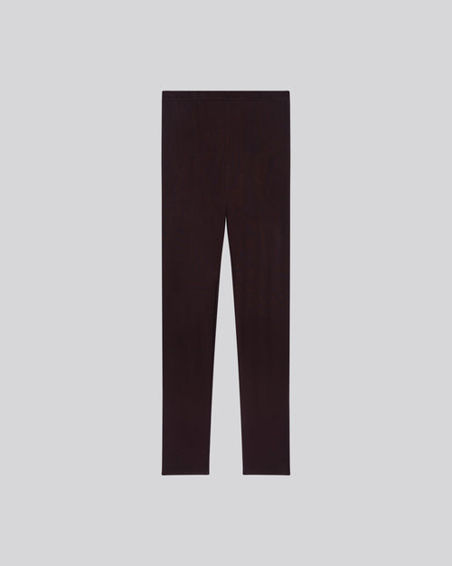 Aubergine Viskose / Elasthan Hose - MAJESTIC FILATURES