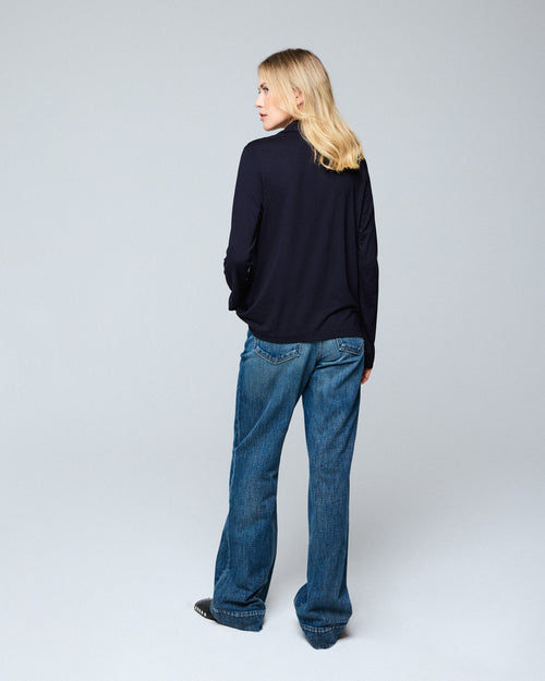Veste Marine Veste Manches Longues en Viscose / Elasthanne - MAJESTIC FILATURES