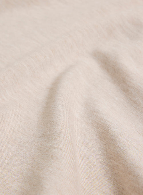 Sweat Beige Col Rond Manches Longues en Viscose / Élasthanne - MAJESTIC FILATURES
