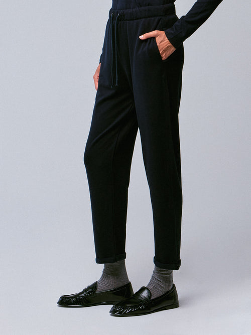 Marinehose mit Taschen aus Viskose und Elasthan - MAJESTIC FILATURES