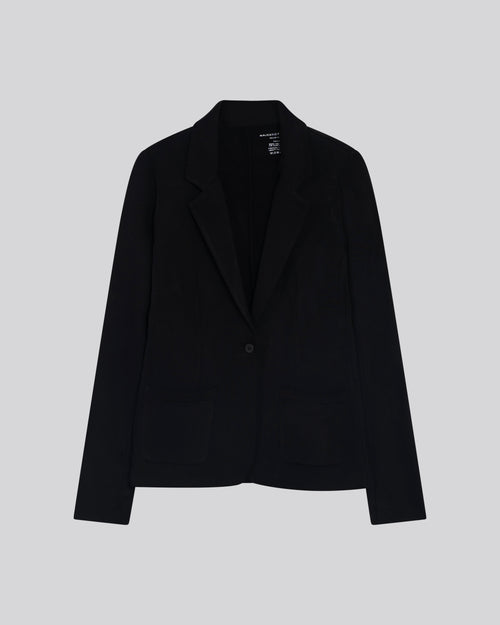 Veste Noir Manches Longues en Viscose / Elasthanne - MAJESTIC FILATURES