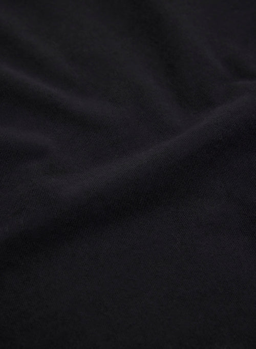 T-shirt Noir Julia Col V Manches Courtes en Coton Organique - MAJESTIC FILATURES