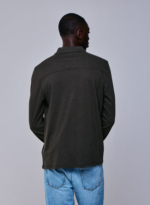 Chemise Vert Chemise Manches Longues en Coton organique - MAJESTIC FILATURES