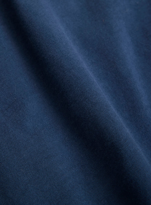 Blaues Kragenhemd Langarmhemd aus Bio-Baumwolle - MAJESTIC FILATURES