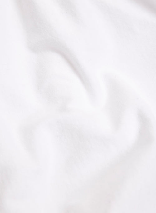 T-shirt Blanc Julien Col Rond Manches Courtes en Deluxe Coton - MAJESTIC FILATURES