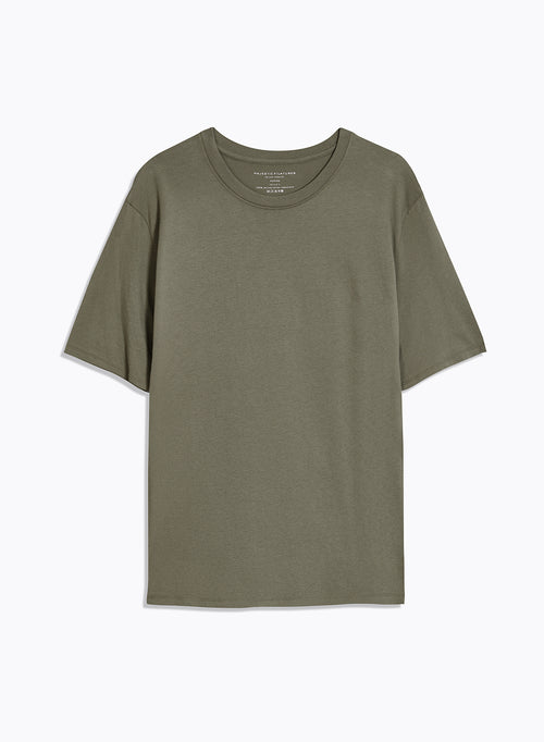 Tee shirt Vert Col Rond Manches Courtes en Coton organique - MAJESTIC FILATURES