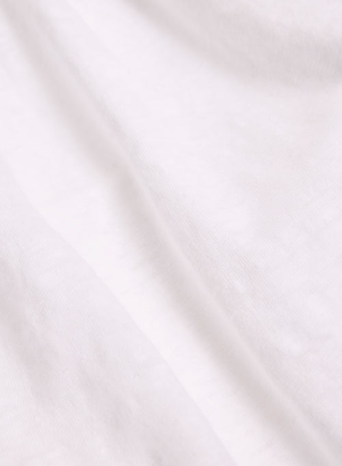 Chemise Blanche Col Chemise Manches Trois quarts en Lin / Elasthanne - MAJESTIC FILATURES