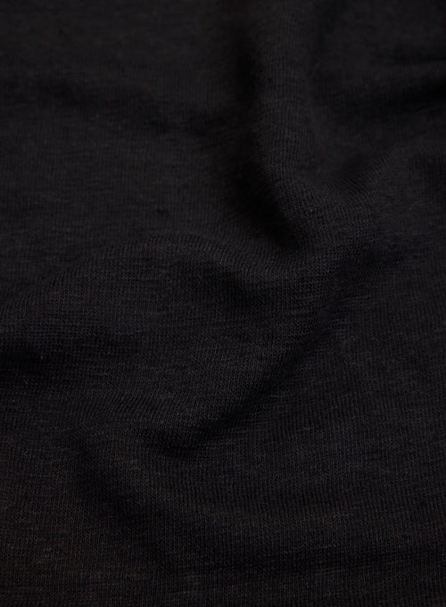 Schwarze Weste mit langen Ärmeln aus Leinen - MAJESTIC FILATURES