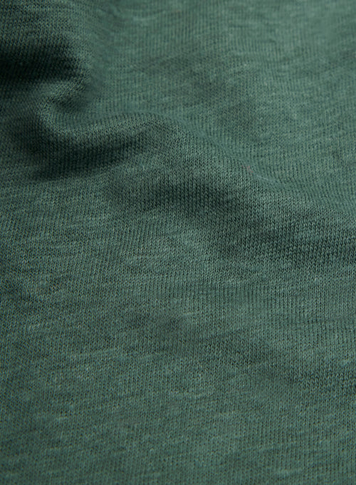 Veste Verte Manches Longues en Lin / Elasthanne - MAJESTIC FILATURES