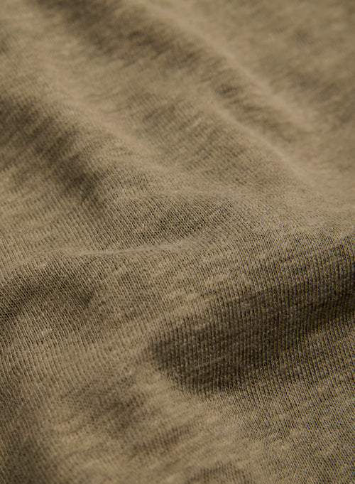 Grünes Leinenhemd mit langen Ärmeln - MAJESTIC FILATURES