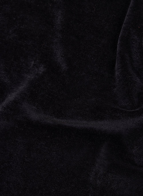 Schwarzes Langarmhemd mit Samttasche - MAJESTIC FILATURES