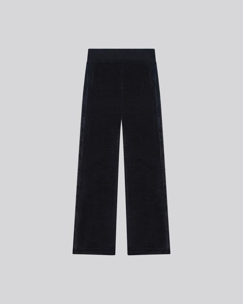 Pantalon Noir Droit en Velours - MAJESTIC FILATURES