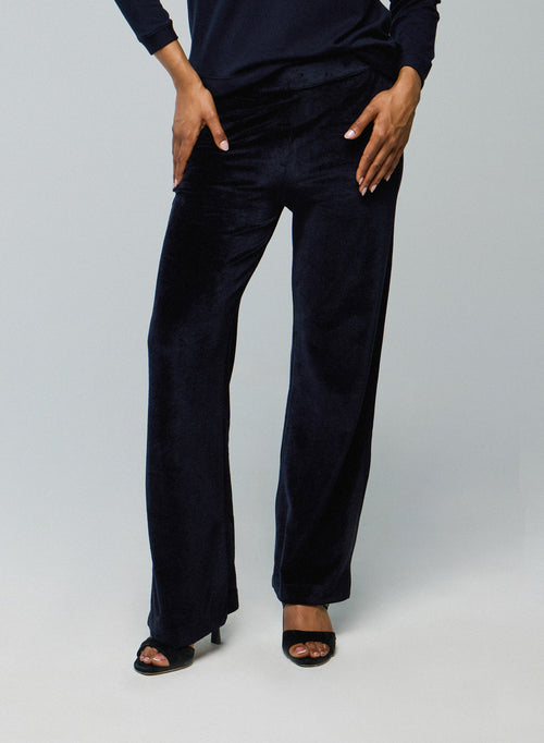 Gerade Marinehose aus Velours - MAJESTIC FILATURES