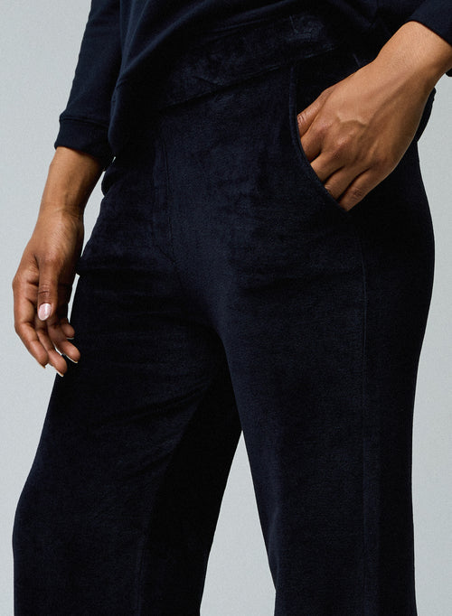 Gerade Marinehose aus Velours - MAJESTIC FILATURES
