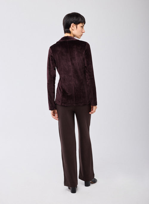 Violette Jacke Lange Ärmel aus Bio-Baumwolle / Modal / Elasthan - MAJESTIC FILATURES