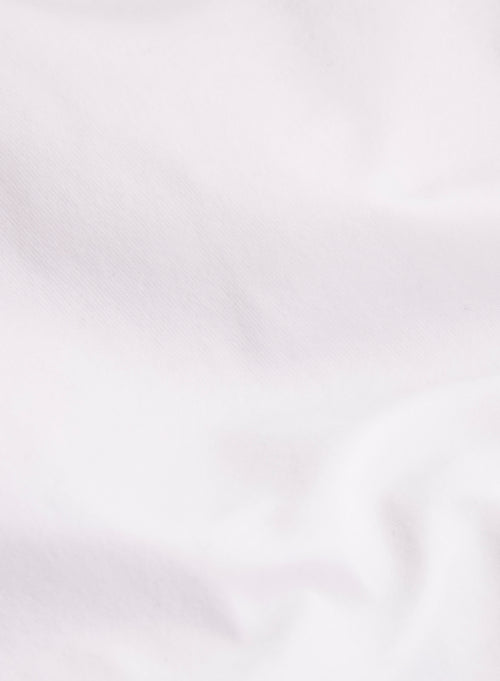 Weißes Poloshirt mit kurzen Ärmeln Polokragen aus Bio-Baumwolle / Elasthan - MAJESTIC FILATURES
