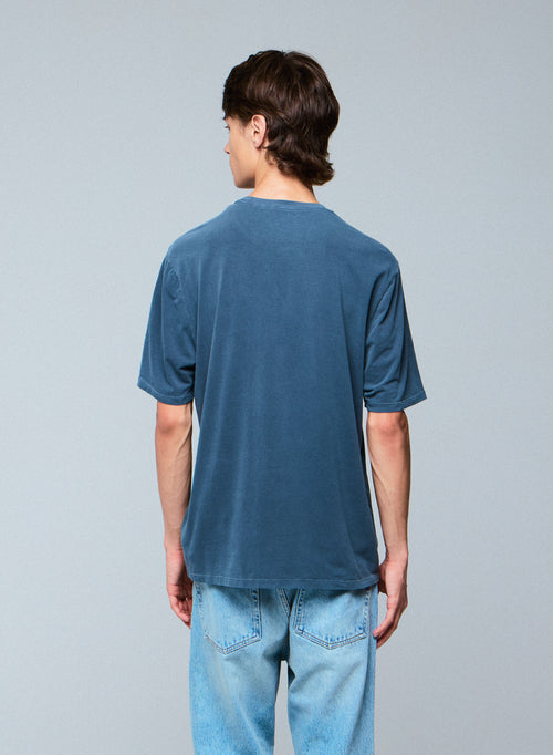 T-shirt Gris Col Rond Manches Courtes en Coton organique / Elasthanne - MAJESTIC FILATURES