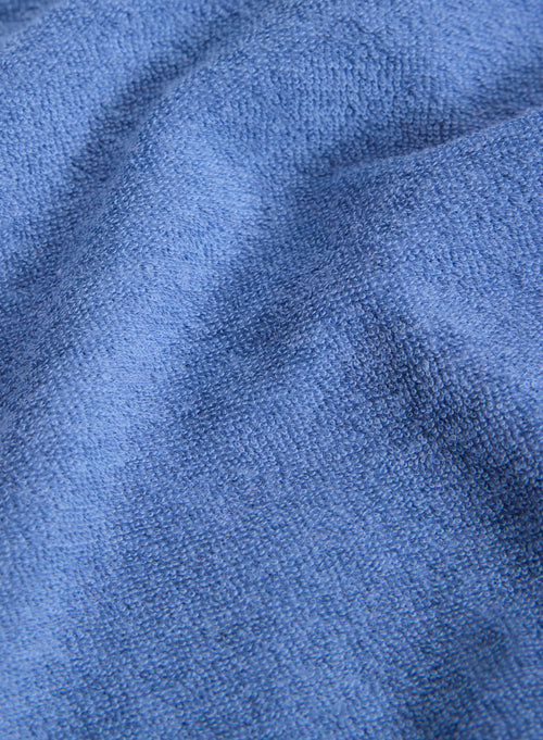 Blaues Kragenhemd Kurzarmhemd aus Bio-Baumwolle / Modal - MAJESTIC FILATURES