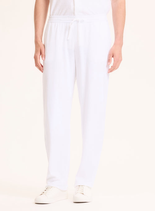 Pantalon Blanc en Coton organique / Modal - MAJESTIC FILATURES