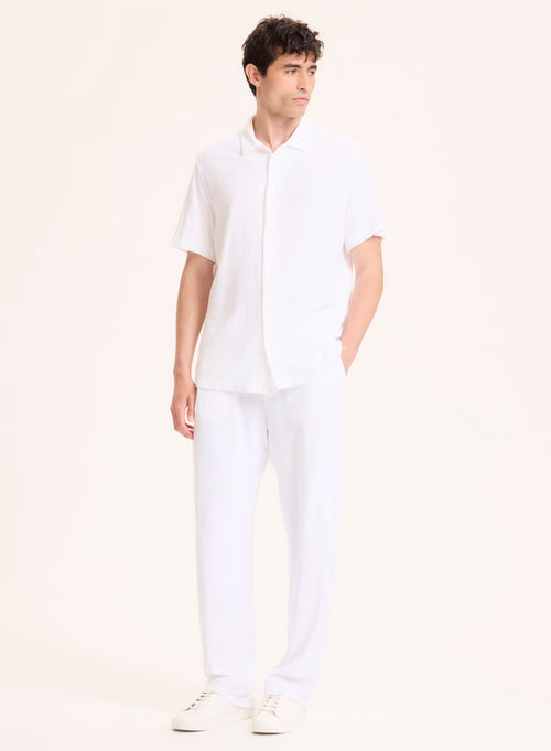 Pantalon Blanc en Coton organique / Modal - MAJESTIC FILATURES