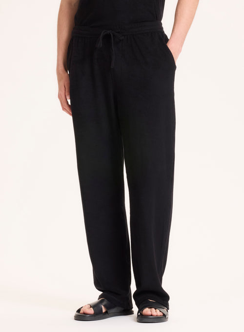 Pantalon Noir en Coton organique / Modal - MAJESTIC FILATURES