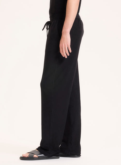Pantalon Noir en Coton organique / Modal - MAJESTIC FILATURES