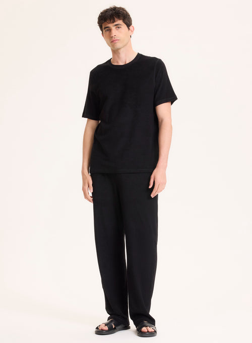 Pantalon Noir en Coton organique / Modal - MAJESTIC FILATURES