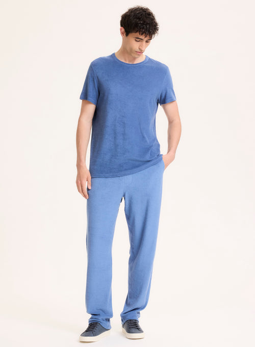 Blaue Hose aus Bio-Baumwolle / Modal - MAJESTIC FILATURES