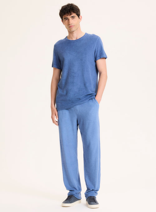 Blaue Hose aus Bio-Baumwolle / Modal - MAJESTIC FILATURES