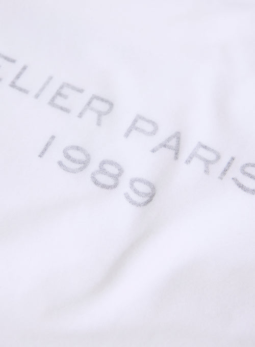 T-shirt Blanc Col Rond Manches Courtes en Coton organique / Coton recyclé - MAJESTIC FILATURES