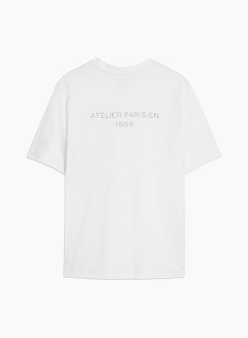 T-shirt Blanc Col Rond Manches Courtes en Coton organique / Coton recyclé - MAJESTIC FILATURES