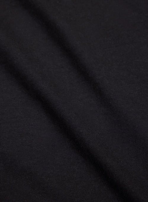 T-shirt Noir Col Rond Manches Courtes en Lyocell / Tencel / Coton organique - MAJESTIC FILATURES