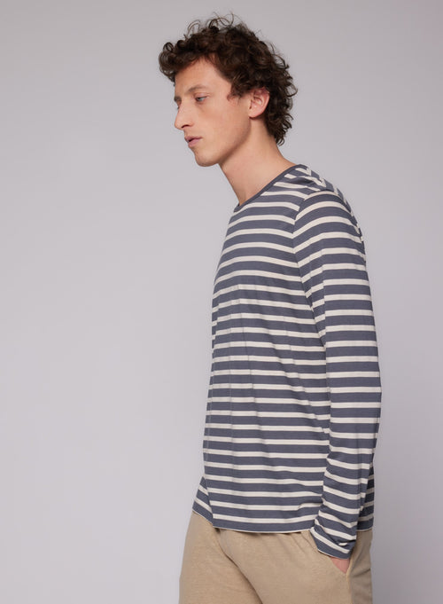 Tee shirt Pirate Col Rond Manches Longues en Lyocel / Tencel / Coton - MAJESTIC FILATURES